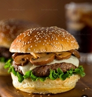 ماشروم برگر دستی